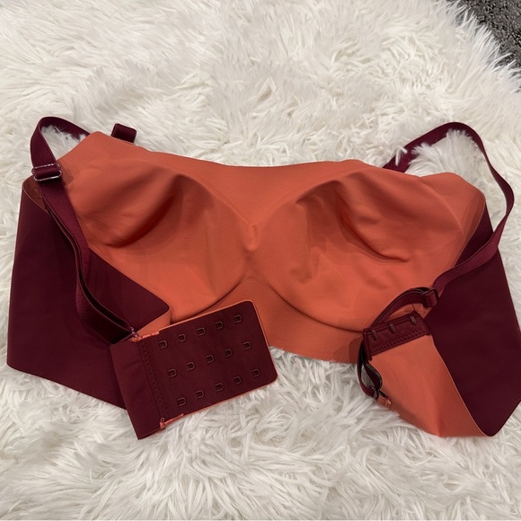 KNIX Evolution Reversible Wireless Bra Burgundy/Pink Size 2 - Picture 3 of 5